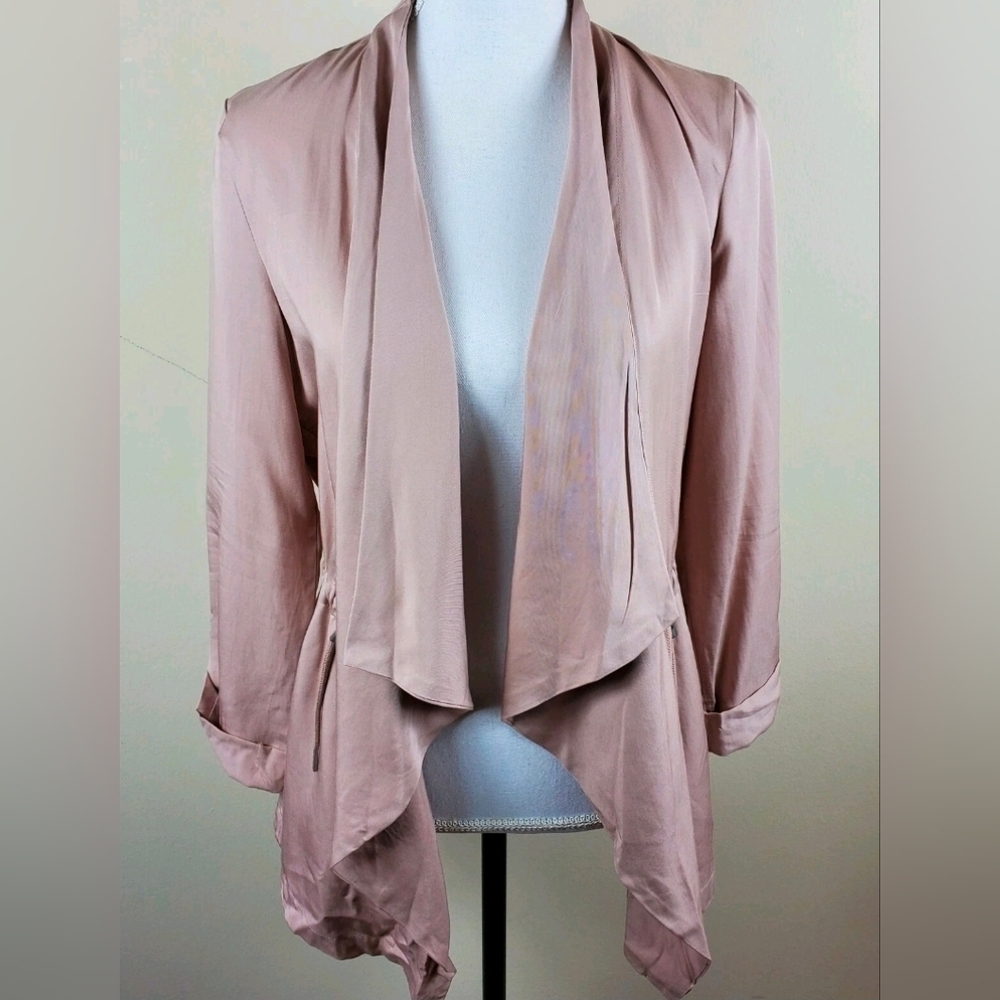 Carolina Belle Soft Blush Draped Utility Jacket